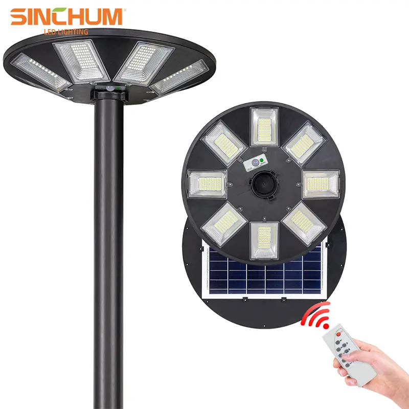 Round solar garden lights for landscape park lighting